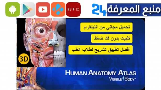 تحميل anatomy 3d atlas مهكر 2024 من ميديا فاير للاندرويد و IOS